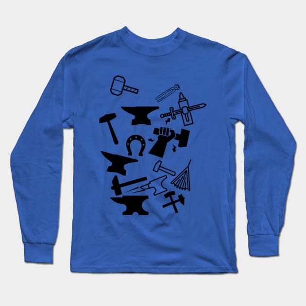 tools Long Sleeve T-Shirt by basicblacksmith